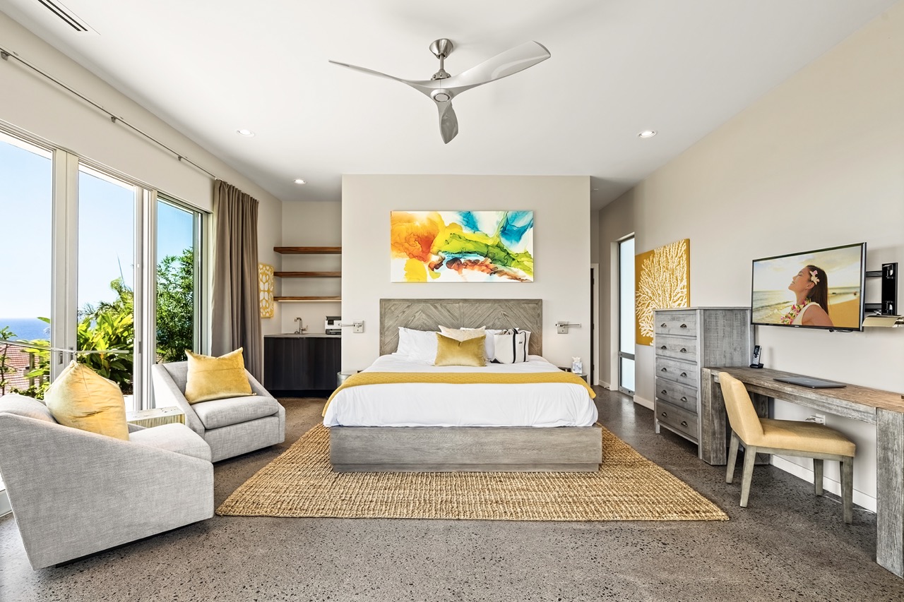Soleil Ohana Suite — private detached suite with ocean view